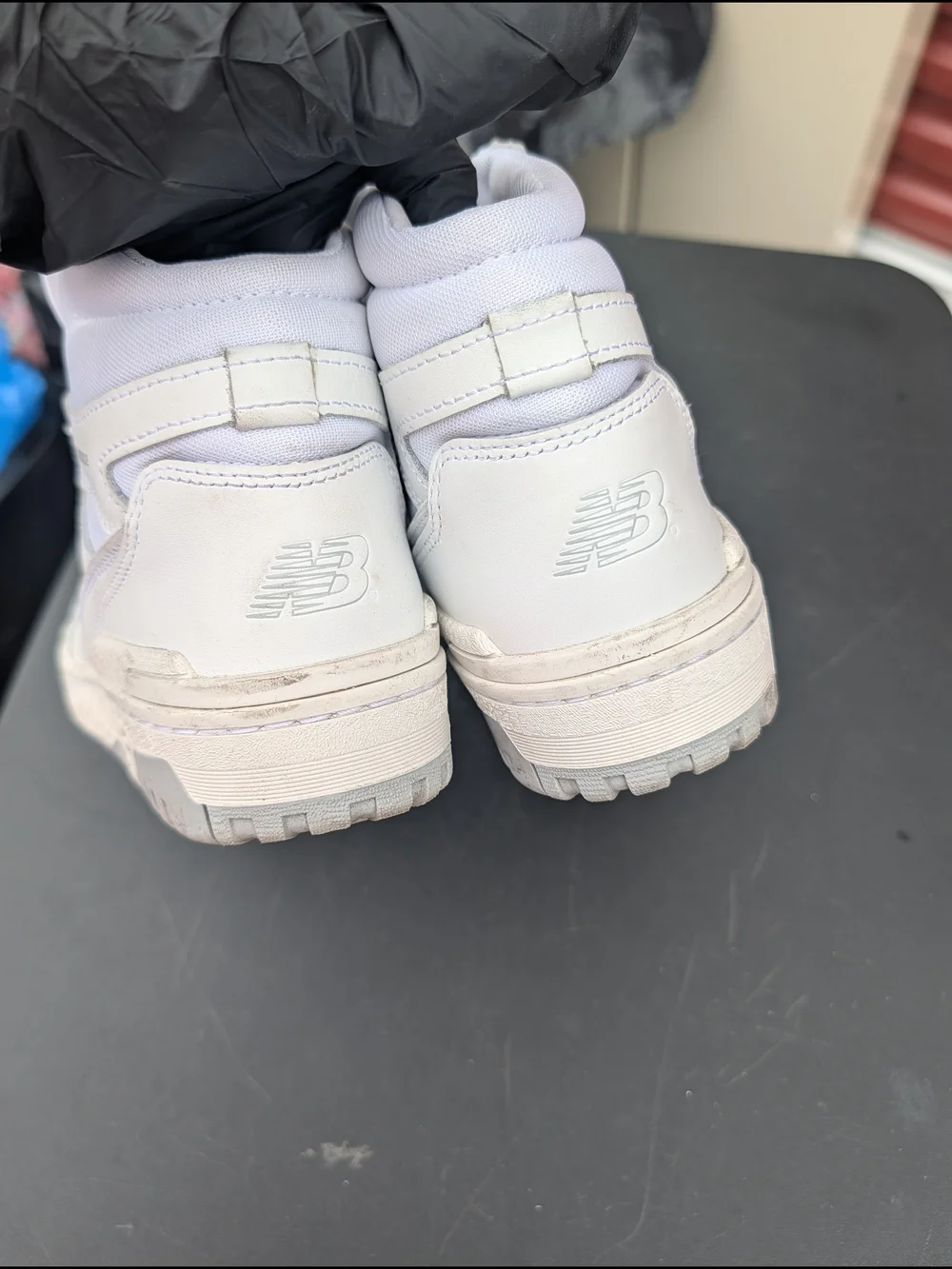 New Balance 650 All-White High Top Sneakers